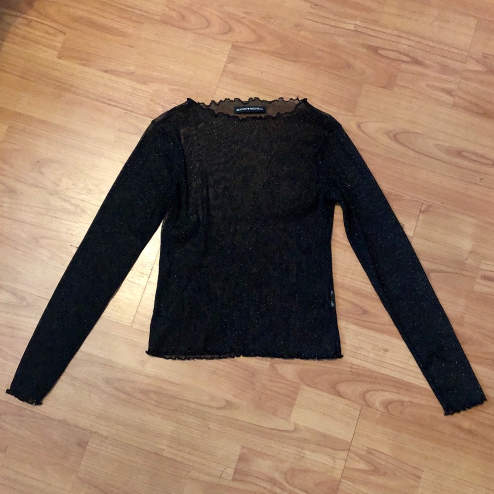 Black Sparkly Long-Sleeve Top!